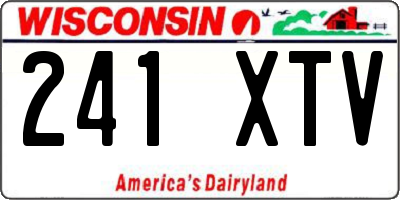 WI license plate 241XTV