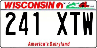 WI license plate 241XTW