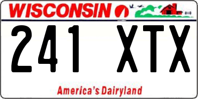WI license plate 241XTX