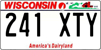 WI license plate 241XTY