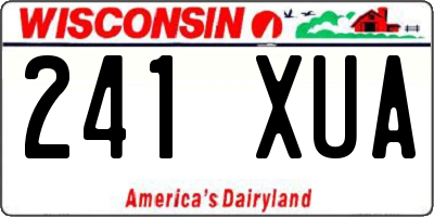 WI license plate 241XUA