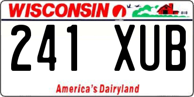 WI license plate 241XUB