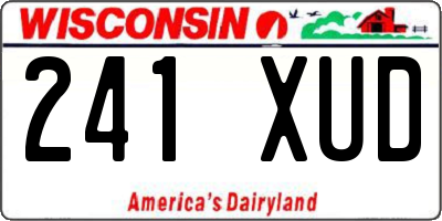 WI license plate 241XUD