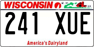 WI license plate 241XUE