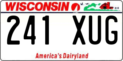 WI license plate 241XUG