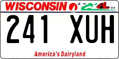 WI license plate 241XUH