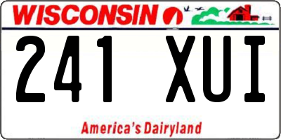 WI license plate 241XUI