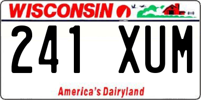 WI license plate 241XUM