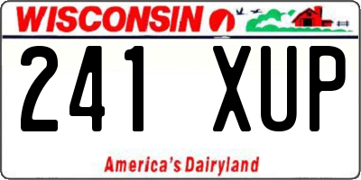 WI license plate 241XUP