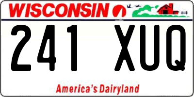 WI license plate 241XUQ