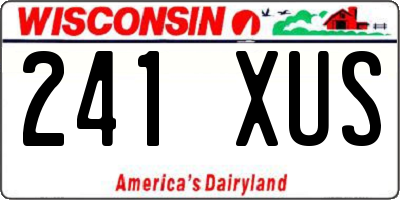 WI license plate 241XUS