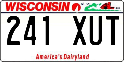 WI license plate 241XUT