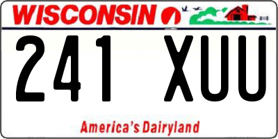 WI license plate 241XUU
