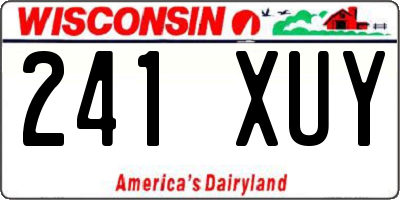 WI license plate 241XUY