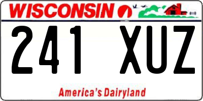 WI license plate 241XUZ