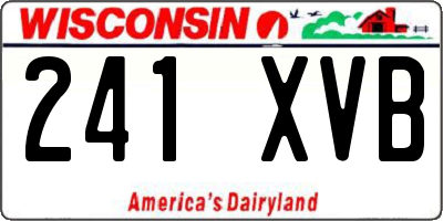WI license plate 241XVB