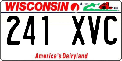 WI license plate 241XVC
