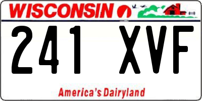 WI license plate 241XVF