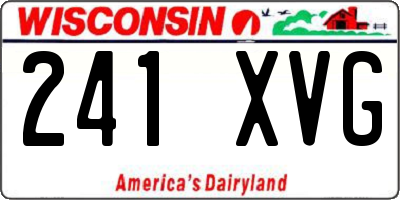 WI license plate 241XVG