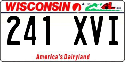 WI license plate 241XVI