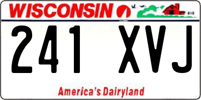 WI license plate 241XVJ