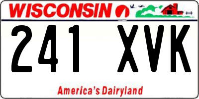 WI license plate 241XVK