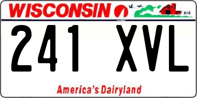 WI license plate 241XVL