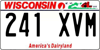 WI license plate 241XVM