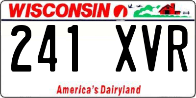WI license plate 241XVR