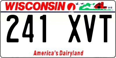 WI license plate 241XVT