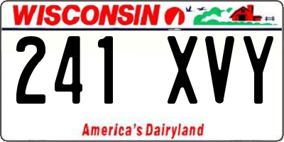 WI license plate 241XVY