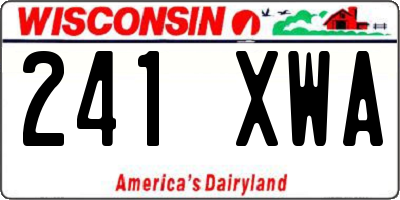 WI license plate 241XWA