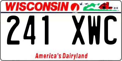 WI license plate 241XWC
