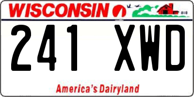WI license plate 241XWD
