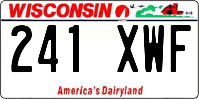 WI license plate 241XWF