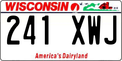 WI license plate 241XWJ