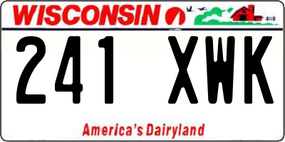 WI license plate 241XWK