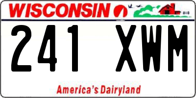 WI license plate 241XWM