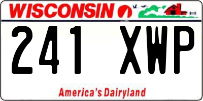 WI license plate 241XWP