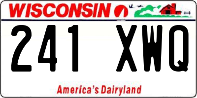 WI license plate 241XWQ