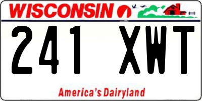 WI license plate 241XWT