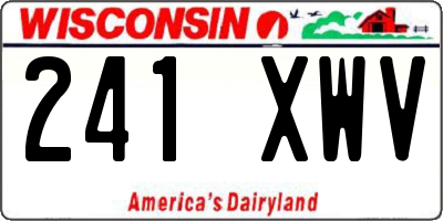WI license plate 241XWV