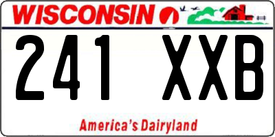 WI license plate 241XXB