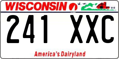 WI license plate 241XXC