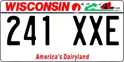 WI license plate 241XXE