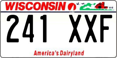 WI license plate 241XXF