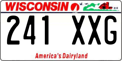 WI license plate 241XXG