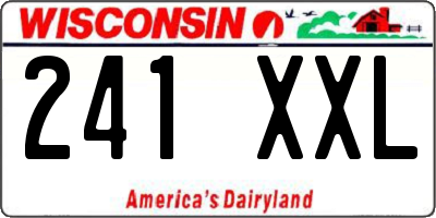 WI license plate 241XXL
