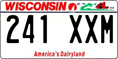 WI license plate 241XXM