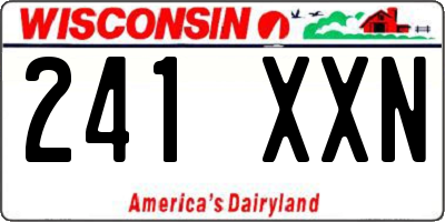 WI license plate 241XXN